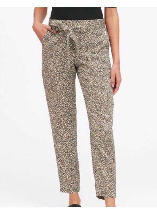 Banana Republic Pants - Banana Republic "NEW" Leopard Print Tie Waist Tencel Jogger Utility Pants Medium